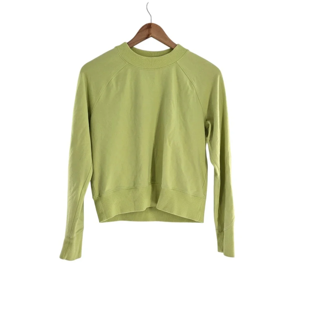 Lululemon Ready To‎ Roll Lemon Vibe Crew SZ 10
